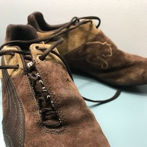 Chocolate brown athleisure puma sneakers